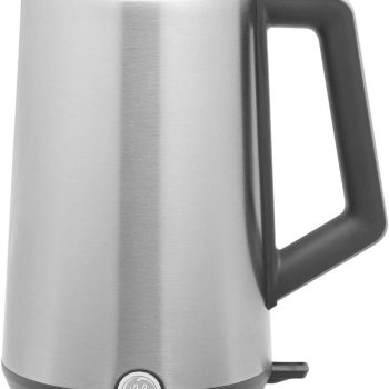 Electric Kettle | 6 Cup Capacity | Manual Temperature Control | Double-Wall Insulation Keeps Tea Hot on Inside & Cool on Outside | Countertop Kitchen Essentials | 1500 Watts | Stainless Steel