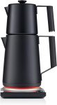 Turkish Tea Maker Machine Pro, Electric Double-Pot Teapot 1.75L 120V, 120 Min Keep-Warm, Stainless Steel BPA-Free, Auto Shut-Off & Boil-Dry, LED Brew Ring, Matte Black