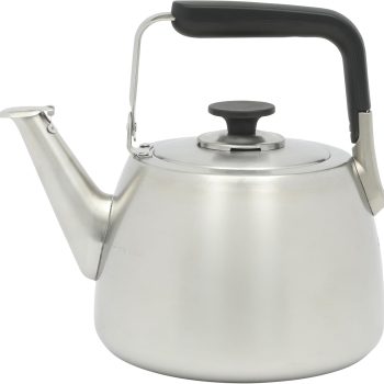 Kitchen Essentials Lar 2 QT Heavy Gau Brushed Stainless Steel Whistling Tea Kettle