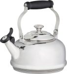 Whistling Tea Kettle with Metal Finishes, 1.2 qt., Stainless Steel