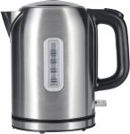 1.1Qt (1L) Electric Kettle, Tea Kettle & Water Boiler, with Auto Shut-Off, Boil Dry Protection, High-Safety  Thermostat, BPA-Free, 1500W, Stainless Steel, New Model, Black & Silver