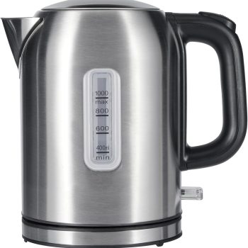 1.1Qt (1L) Electric Kettle, Tea Kettle & Water Boiler, with Auto Shut-Off, Boil Dry Protection, High-Safety  Thermostat, BPA-Free, 1500W, Stainless Steel, New Model, Black & Silver